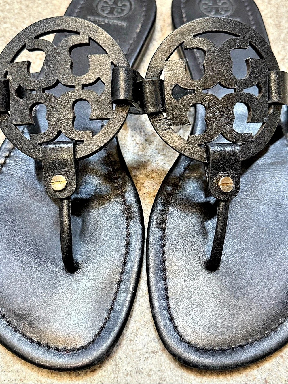 Tory Burch Miller Sandals in Black US 10